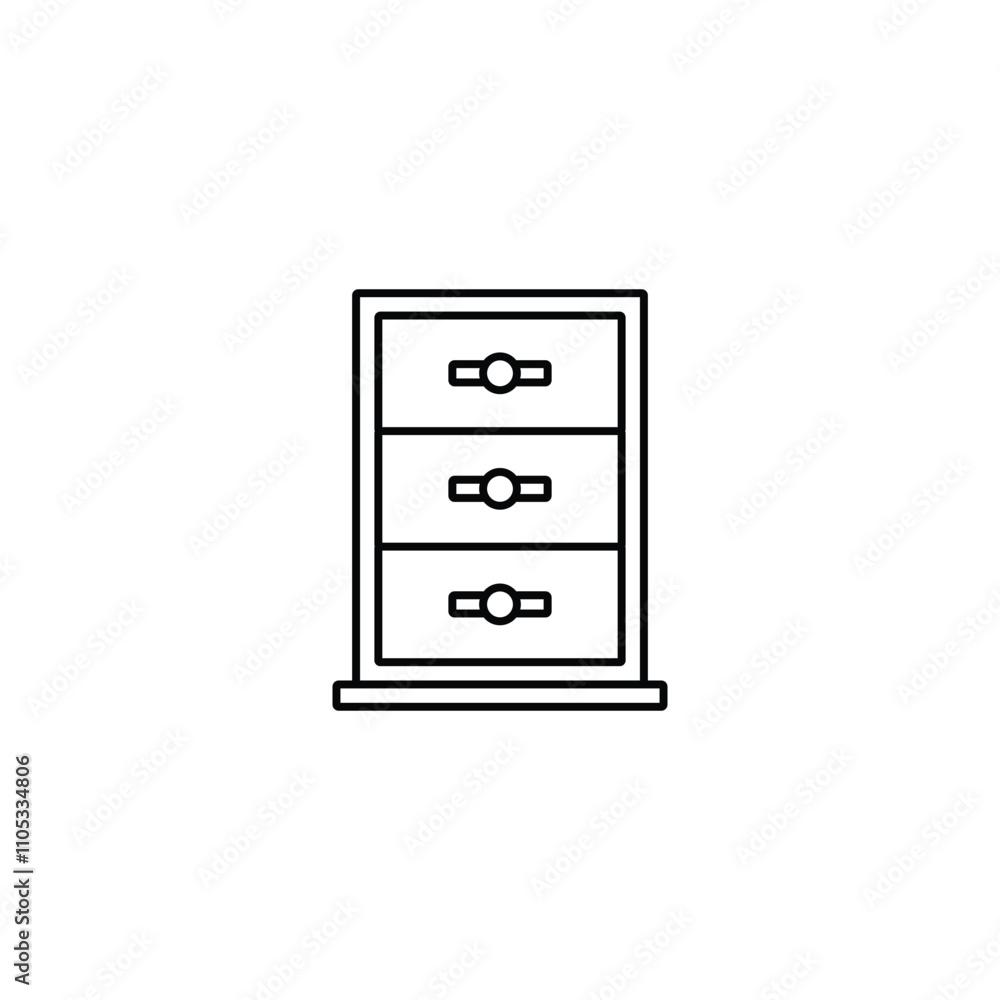 A clean vector storage icon, suitable for data management, cloud storage, technology apps, and digital organization projects A clean vector storage icon, suitable for data management, cloud storage, technology apps, and digital organization projects