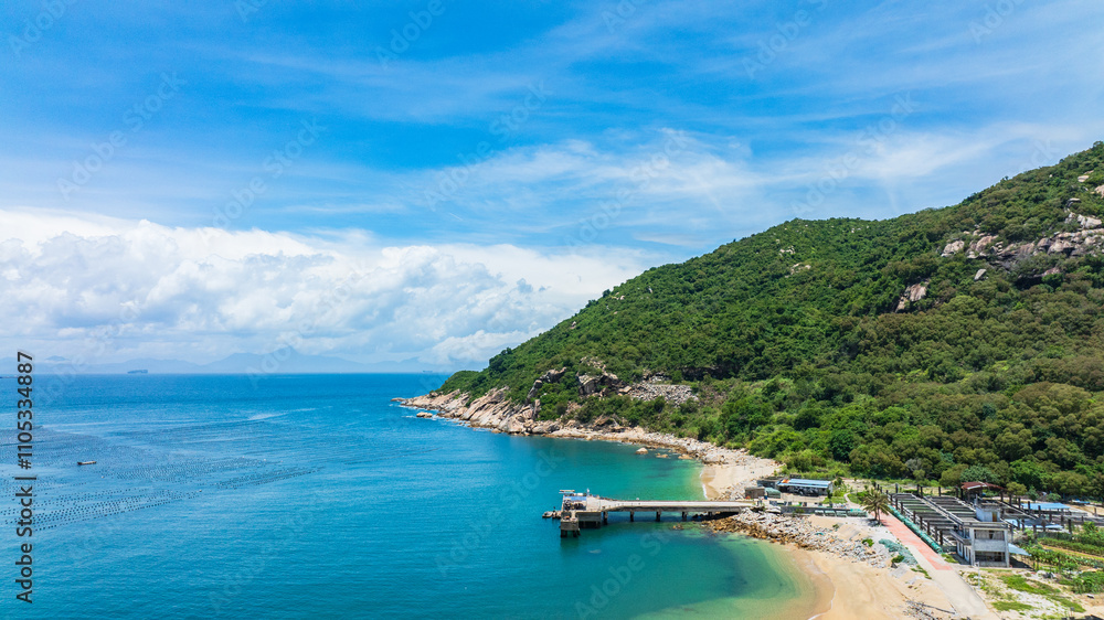 Beautiful scenery of Yougan Bay coast in Nan'ao, Shenzhen, Guangdong Beautiful scenery of Yougan Bay coast in Nan'ao, Shenzhen, Guangdong