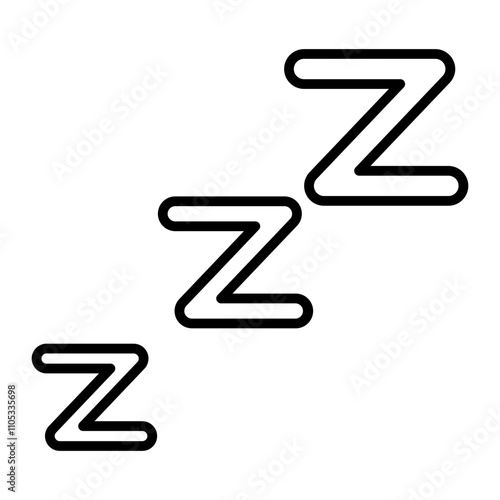 Zzz (Sleep Symbol) line icon