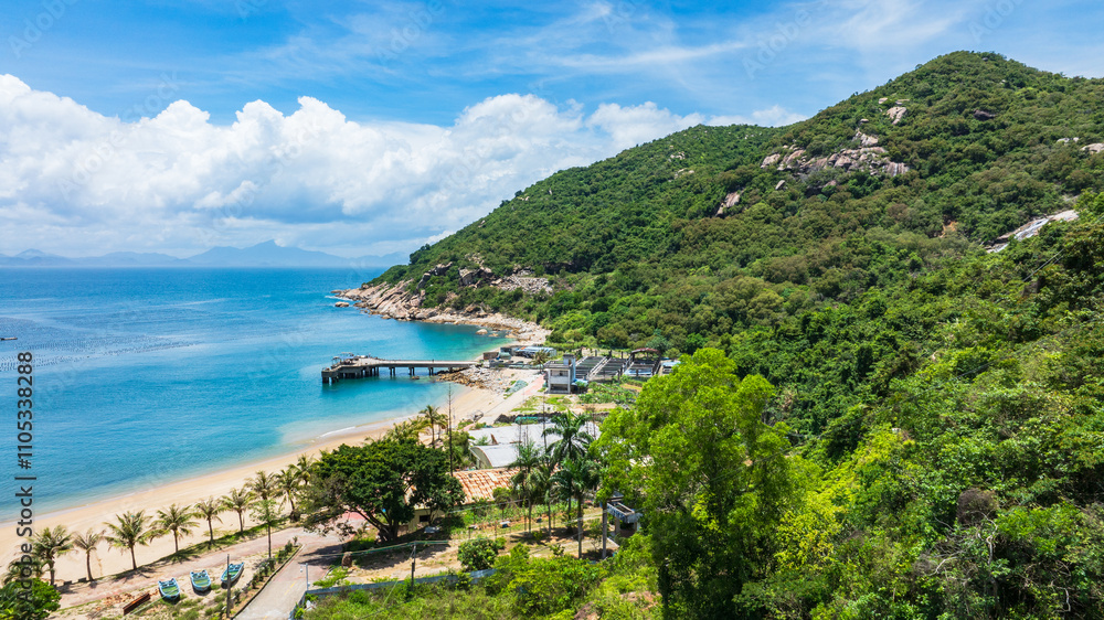 Beautiful scenery of Yougan Bay coast in Nan'ao, Shenzhen, Guangdong Beautiful scenery of Yougan Bay coast in Nan'ao, Shenzhen, Guangdong