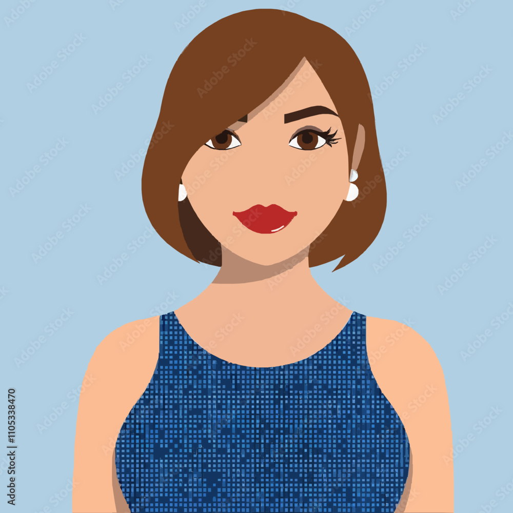 Stylish Portrait of a Woman with Elegant Features and Attire Stylish Portrait of a Woman with Elegant Features and Attire