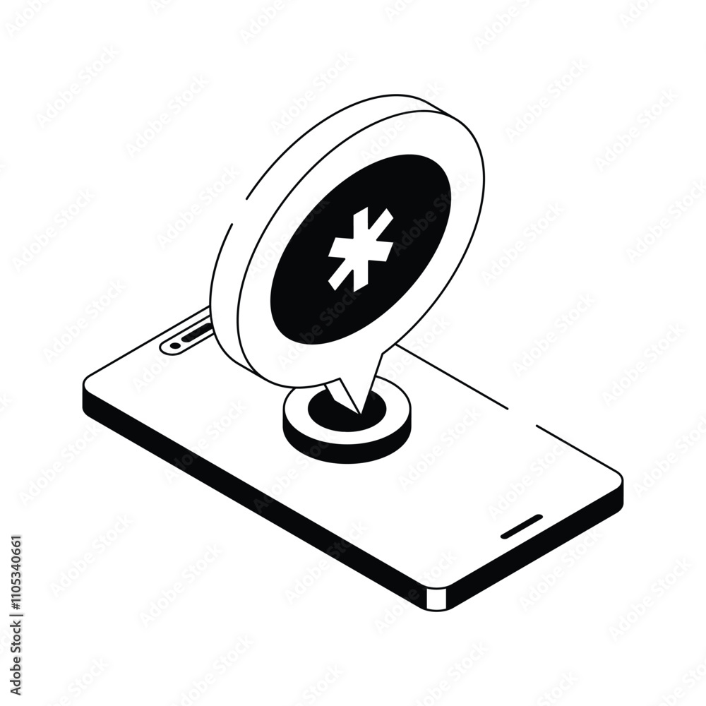 Location marker for healthcare facilities or services Location marker for healthcare facilities or services