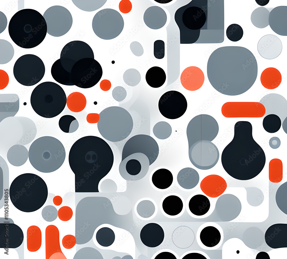 Fototapeta premium Geometric abstract background for poster, book cover, brochure, flyer or magazine cover. geometrical background with overlapping shapes in various colors.generative ai