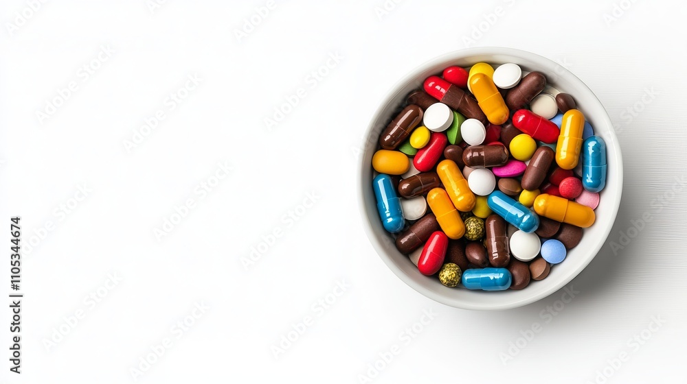 Colorful chocolate candy pills in bowl isolated on white background. Colorful chocolate candy pills in bowl isolated on white background.