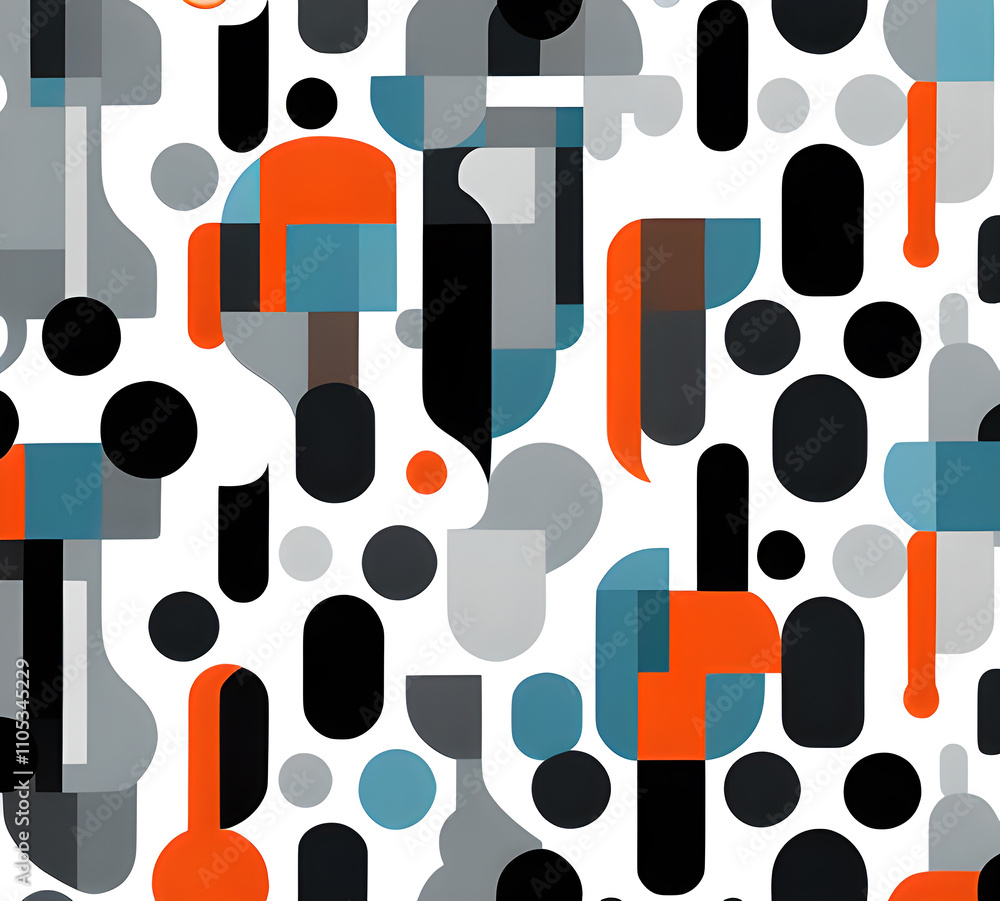 custom made wallpaper toronto digitalGeometric abstract background for poster, book cover, brochure, flyer or magazine cover. geometrical  background with overlapping shapes in various colors.generative ai