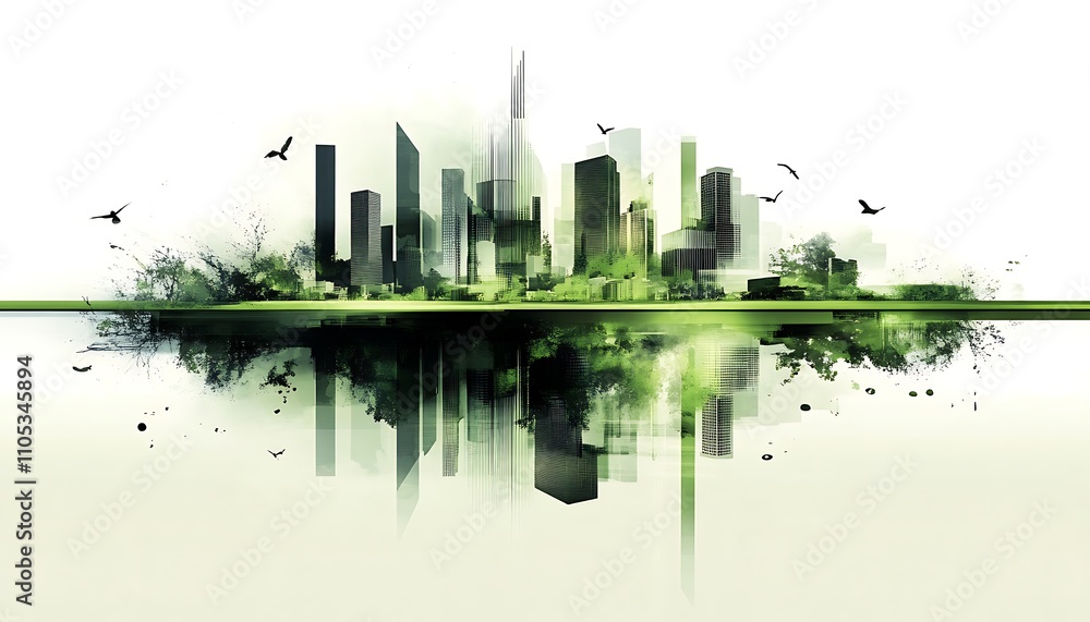 Fototapeta premium Creating smart, eco-friendly cities with sustainable solutions.