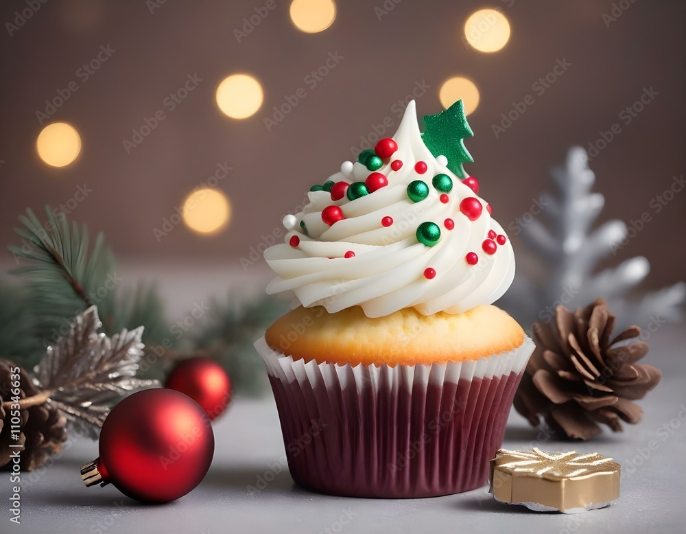 christmas cupcake with tree christmas cupcake with tree