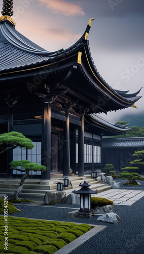 3D pavilion in the park of the temple