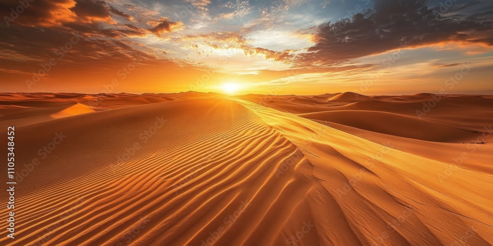 Golden sands of the desert showcase the beauty of untouched wild nature, featuring barchans and sand dunes. This high resolution image captures the stunning background and texture of the desert. Golden sands of the desert showcase the beauty of untouched wild nature, featuring barchans and sand dunes. This high resolution image captures the stunning background and texture of the desert.