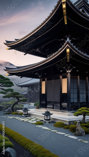 3D pavilion in the park of the temple