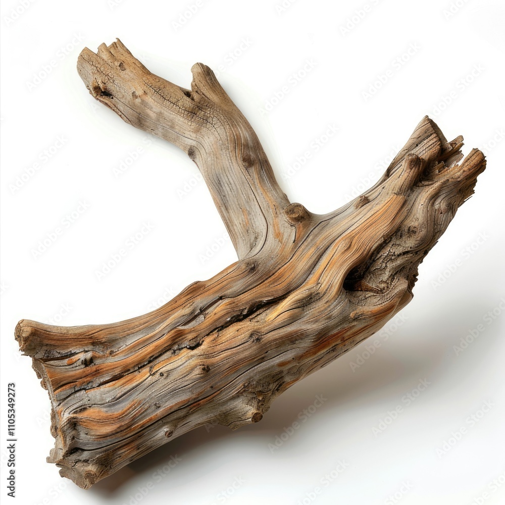 Driftwood piece isolated on white background. Driftwood piece isolated on white background.