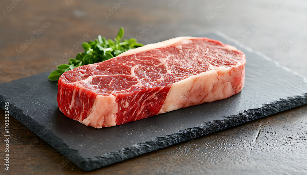 Sizzling premium culinary experience raw steak preparation at home rustic kitchen setting gourmet cooking concept Sizzling premium culinary experience raw steak preparation at home rustic kitchen setting gourmet cooking concept