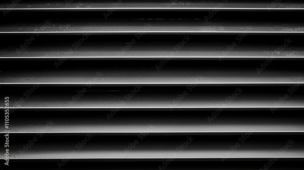 Obraz premium Horizontal slats create a pattern of light and shadow in a minimalist setting