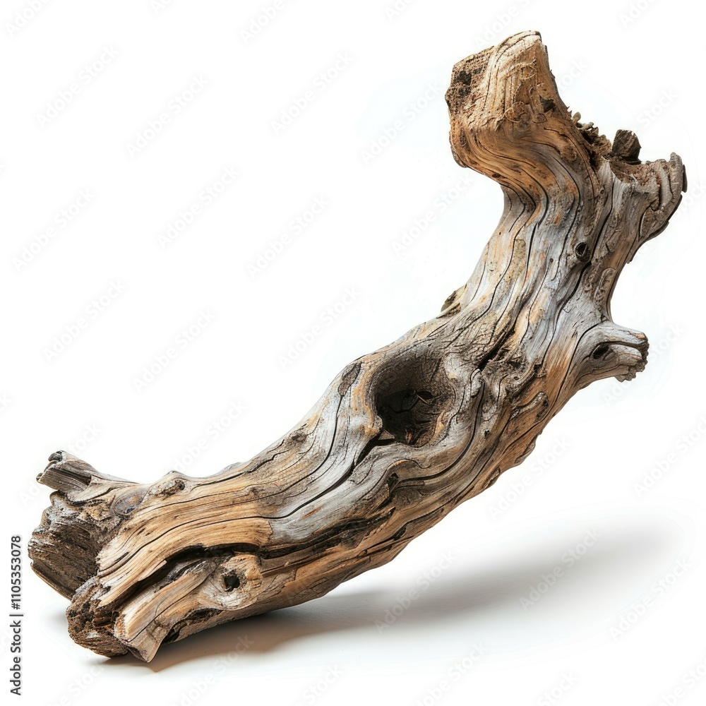 Piece of driftwood isolated on white background. Piece of driftwood isolated on white background.