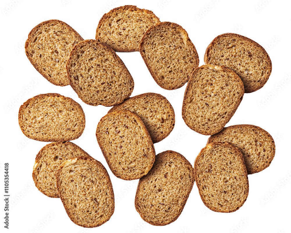 a group of slices of bread a group of slices of bread