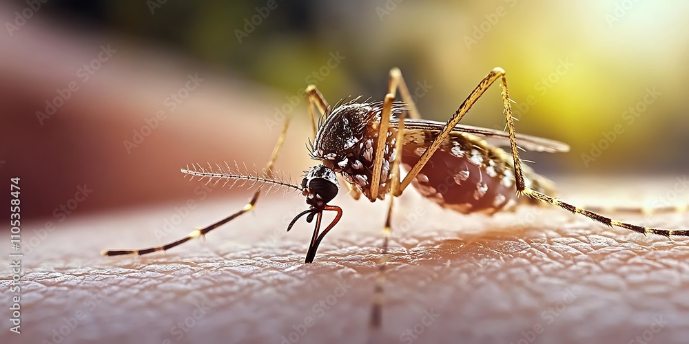 Naklejka premium Raising awareness about mosquito-borne diseases.