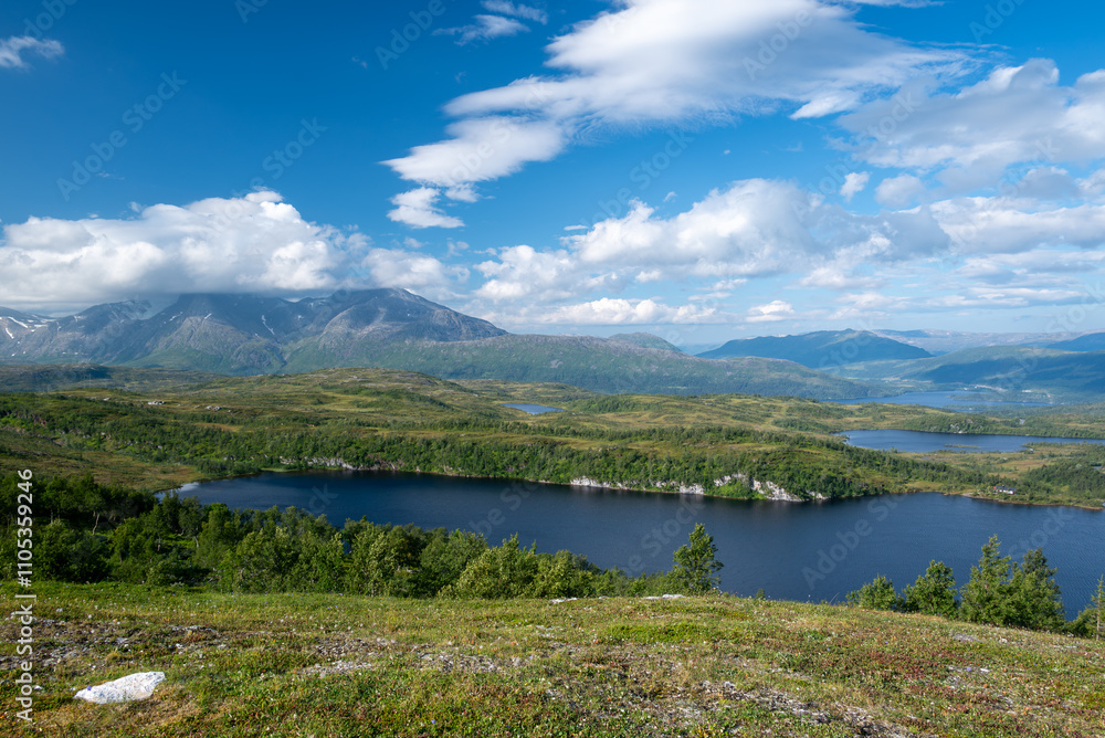 Beautiful view in the Norwegian mountains.