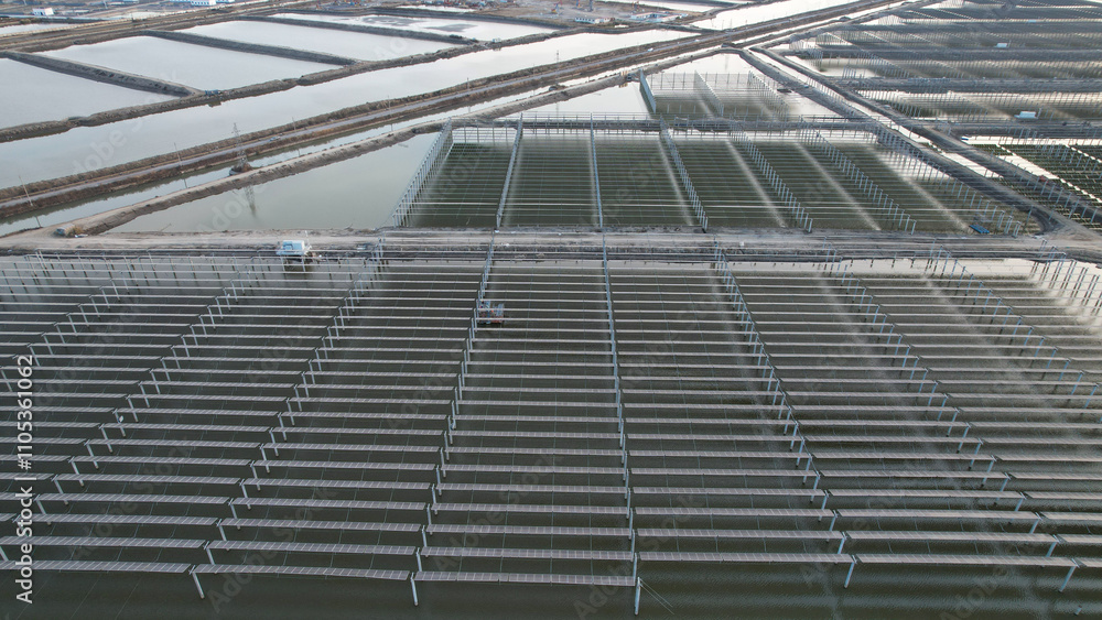 Drones capture on-site construction of photovoltaic panels Drones capture on-site construction of photovoltaic panels