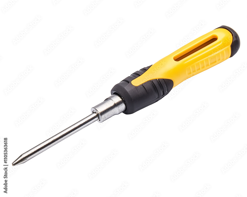 a yellow and black screwdriver a yellow and black screwdriver