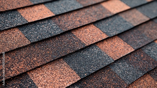 Roof shingles on a residential property showcasing a modern design