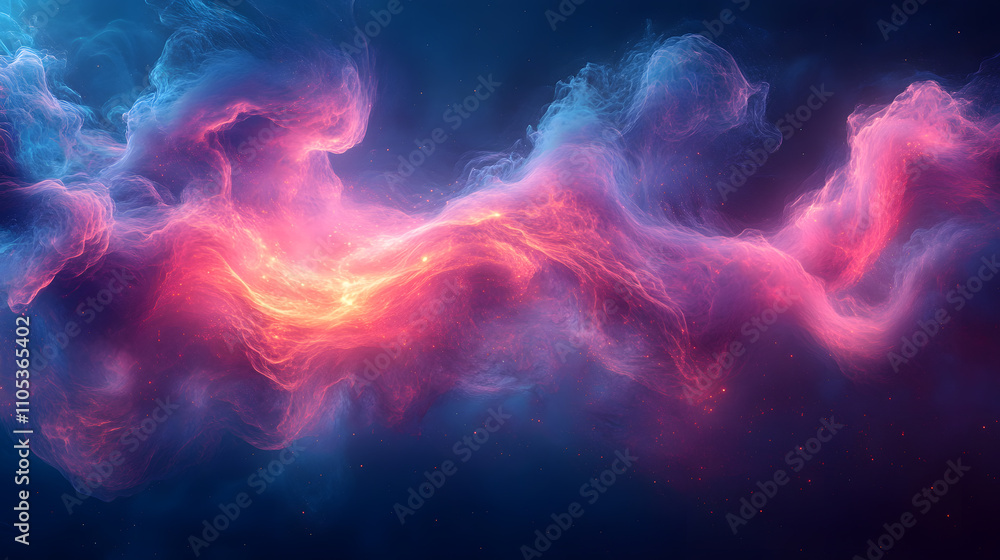 Surreal smoke-like patterns in luminous neon shades Surreal smoke-like patterns in luminous neon shades