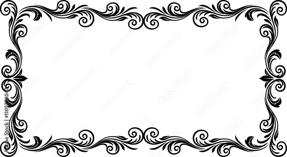 A filigree heraldic crest motif floral pattern border frame. Original design in a vintage style. A filigree heraldic crest motif floral pattern border frame. Original design in a vintage style.