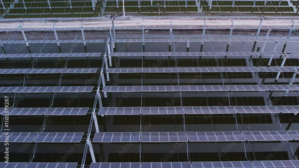 Drones capture on-site construction of photovoltaic panels Drones capture on-site construction of photovoltaic panels
