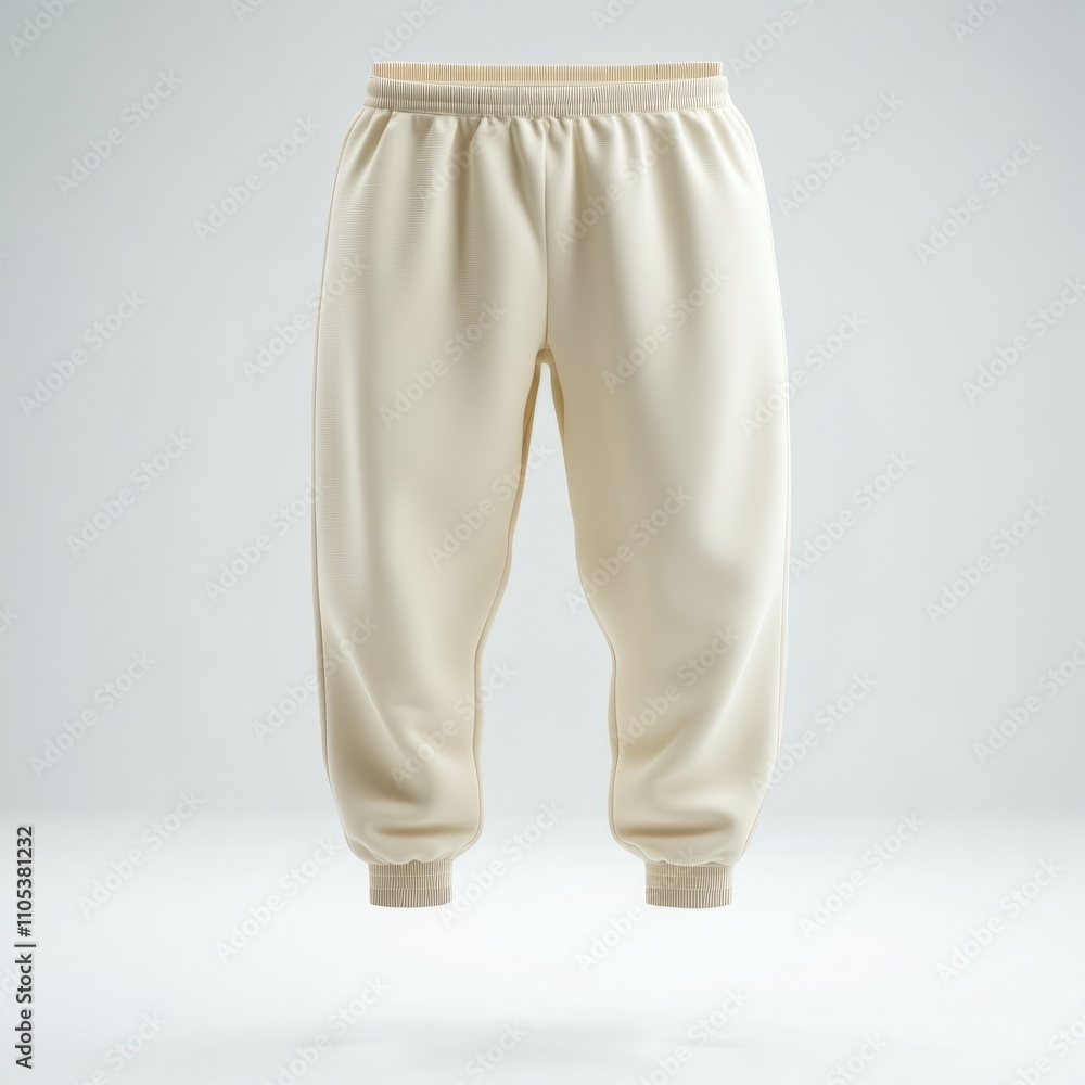 realistic high quality Cream pants mockup isolated realistic high quality Cream pants mockup isolated