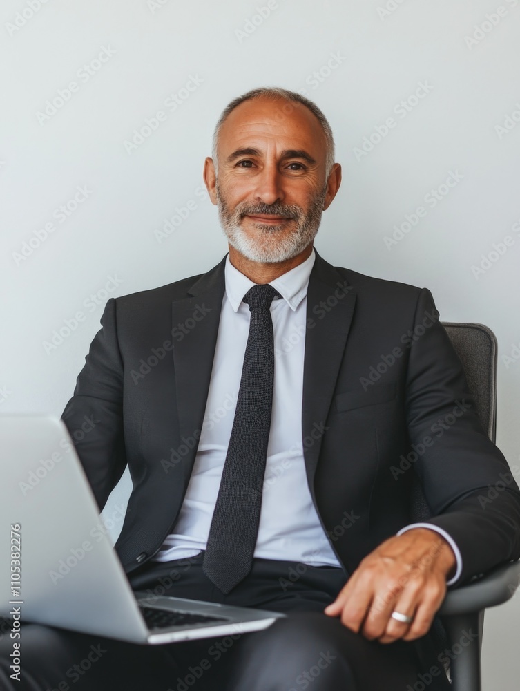 Professional Man Sitting at Desk Professional Man Sitting at Desk