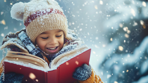 A winter literacy campaign where schools and libraries distribute free winter-themed books to children in need, promoting reading and literacy during the holiday season.