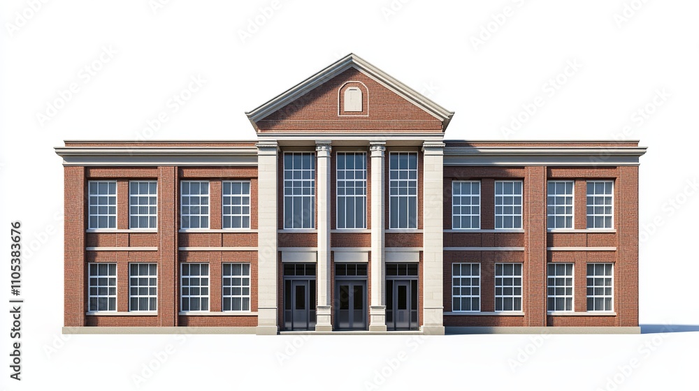 Colorful Cartoon Courthouse Facade with Classic Architecture and Playful Environment - Generative AI Illustration Colorful Cartoon Courthouse Facade with Classic Architecture and Playful Environment - Generative AI Illustration