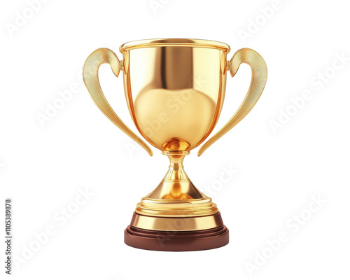 shiny golden trophy with elegant handles, symbolizing achievement and success. Perfect for awards and recognition events