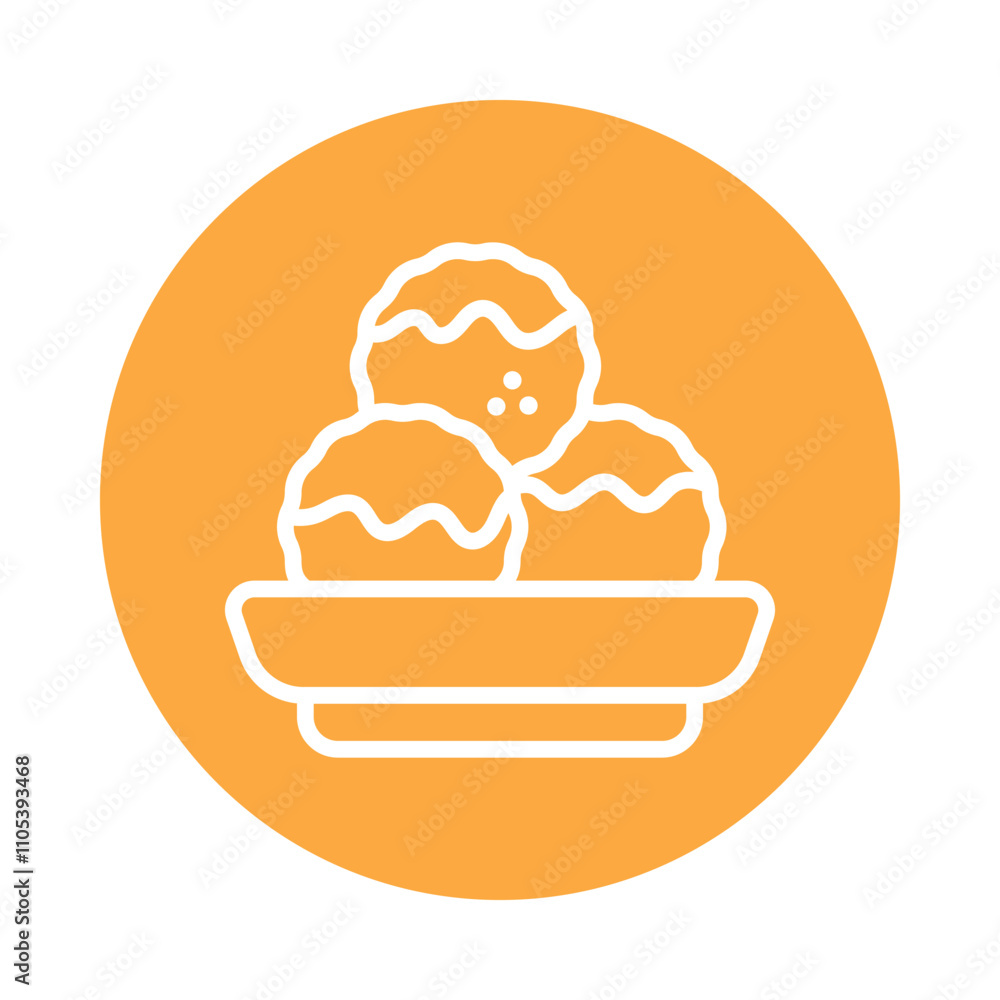 Meatballs Vector Circle Outline Icon. Eps 10 File Meatballs Vector Circle Outline Icon. Eps 10 File
