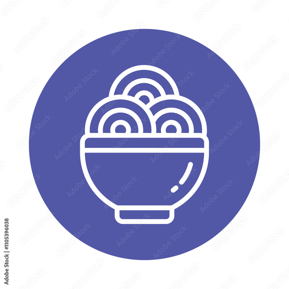 Noodle Vector Circle Outline Icon. Eps 10 File Noodle Vector Circle Outline Icon. Eps 10 File