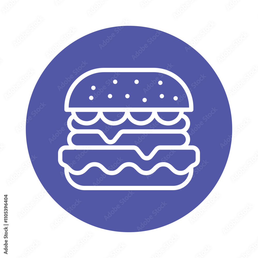 Burger Vector Circle Outline Icon. Eps 10 File Burger Vector Circle Outline Icon. Eps 10 File