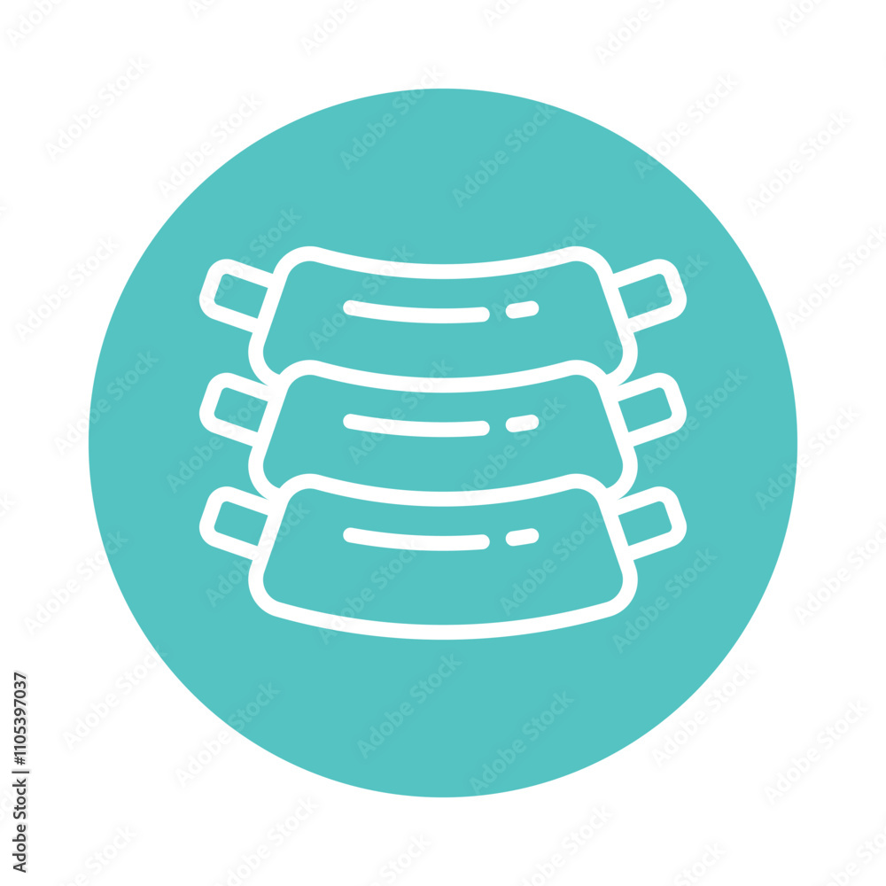 Ribs Vector Circle Outline Icon. Eps 10 File Ribs Vector Circle Outline Icon. Eps 10 File