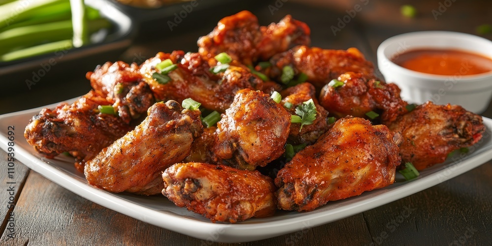 Spicy chicken wings prepared with a blend of aromatic herbs and spices, delivering a bold flavor in every bite. Enjoy these delicious spicy chicken wings that are sure to please any palate. Spicy chicken wings prepared with a blend of aromatic herbs and spices, delivering a bold flavor in every bite. Enjoy these delicious spicy chicken wings that are sure to please any palate.