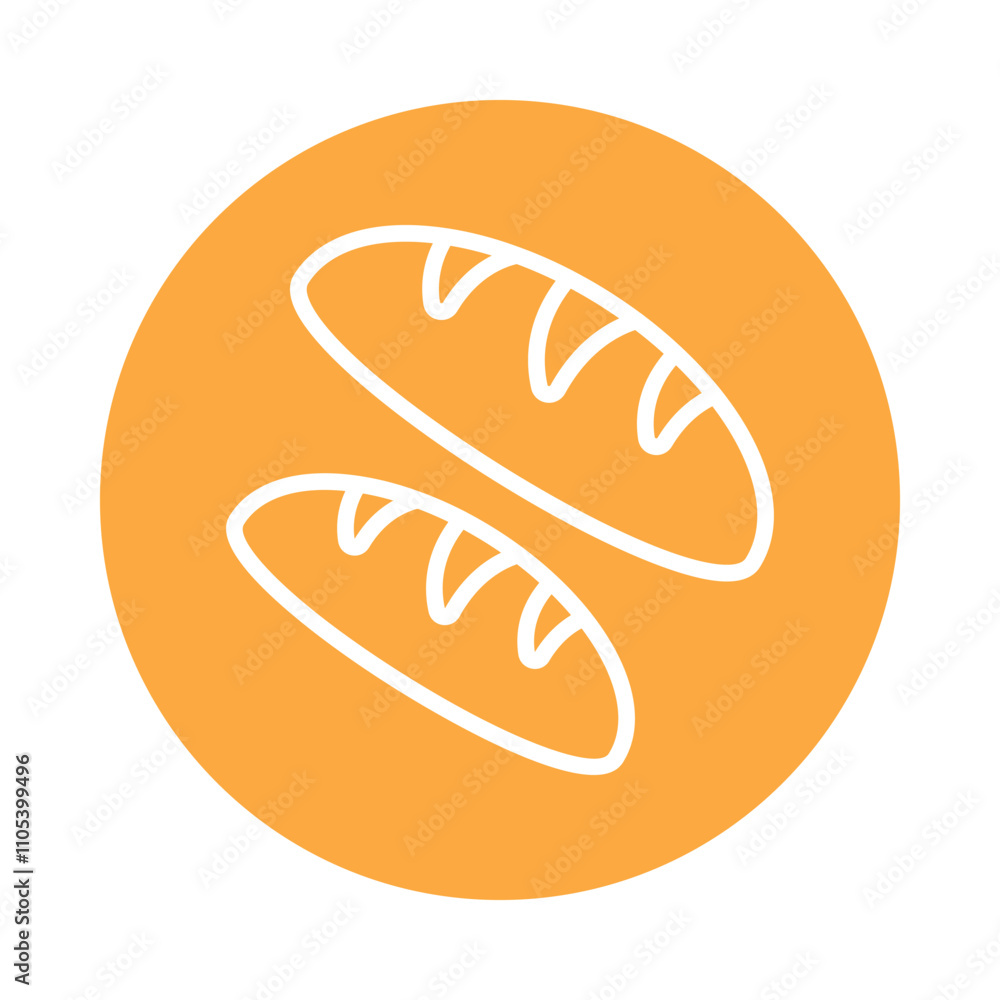 Bread Vector Circle Outline Icon. Eps 10 File Bread Vector Circle Outline Icon. Eps 10 File