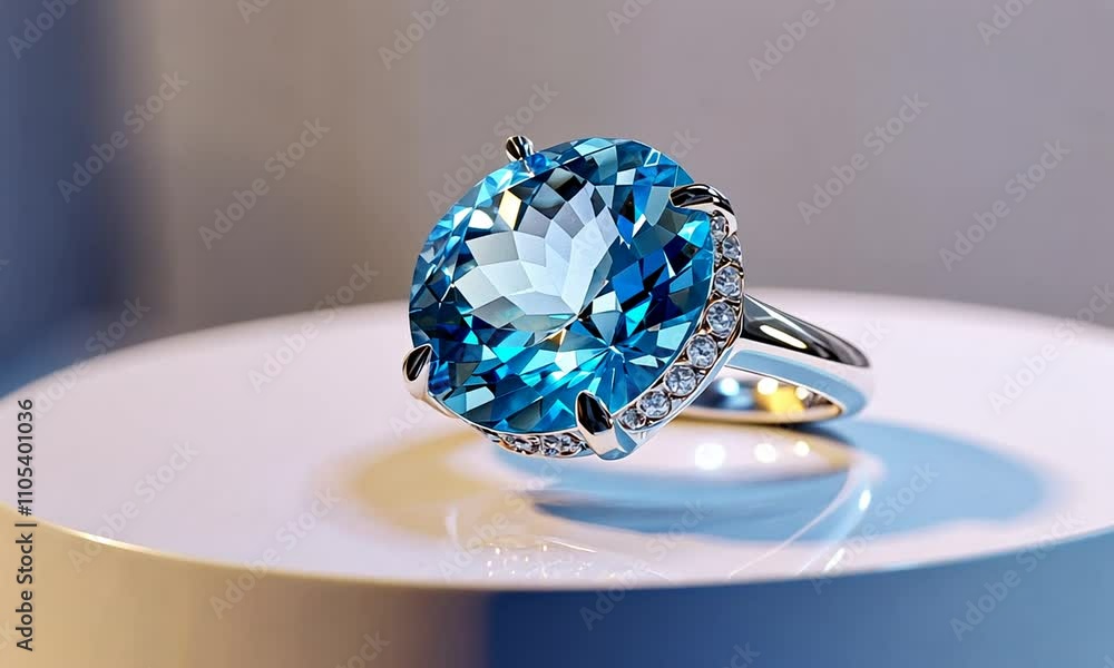 Close-up of a radiant blue sapphire gemstone with sparkling facets, set against a dark background. Concept of luxury, beauty, and precious stones. Close-up of a radiant blue sapphire gemstone with sparkling facets, set against a dark background. Concept of luxury, beauty, and precious stones.