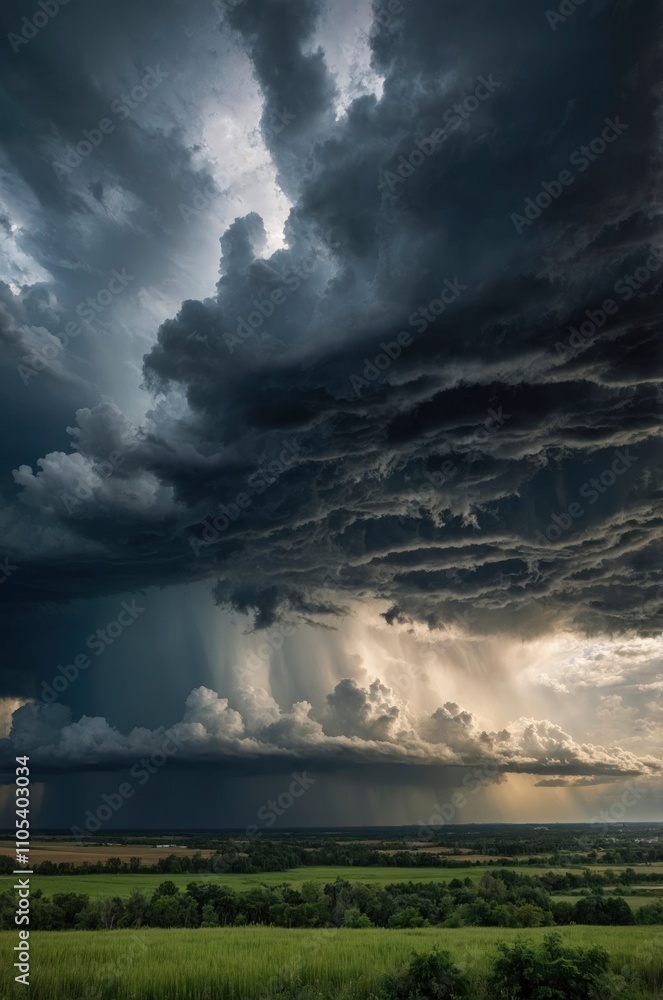 Dramatic sky with storm clouds before rain. Panoramic view of the stormy sky and dark clouds. Concept on the theme of weather, natural disasters, typhoon. Dramatic sky with storm clouds before rain. Panoramic view of the stormy sky and dark clouds. Concept on the theme of weather, natural disasters, typhoon.