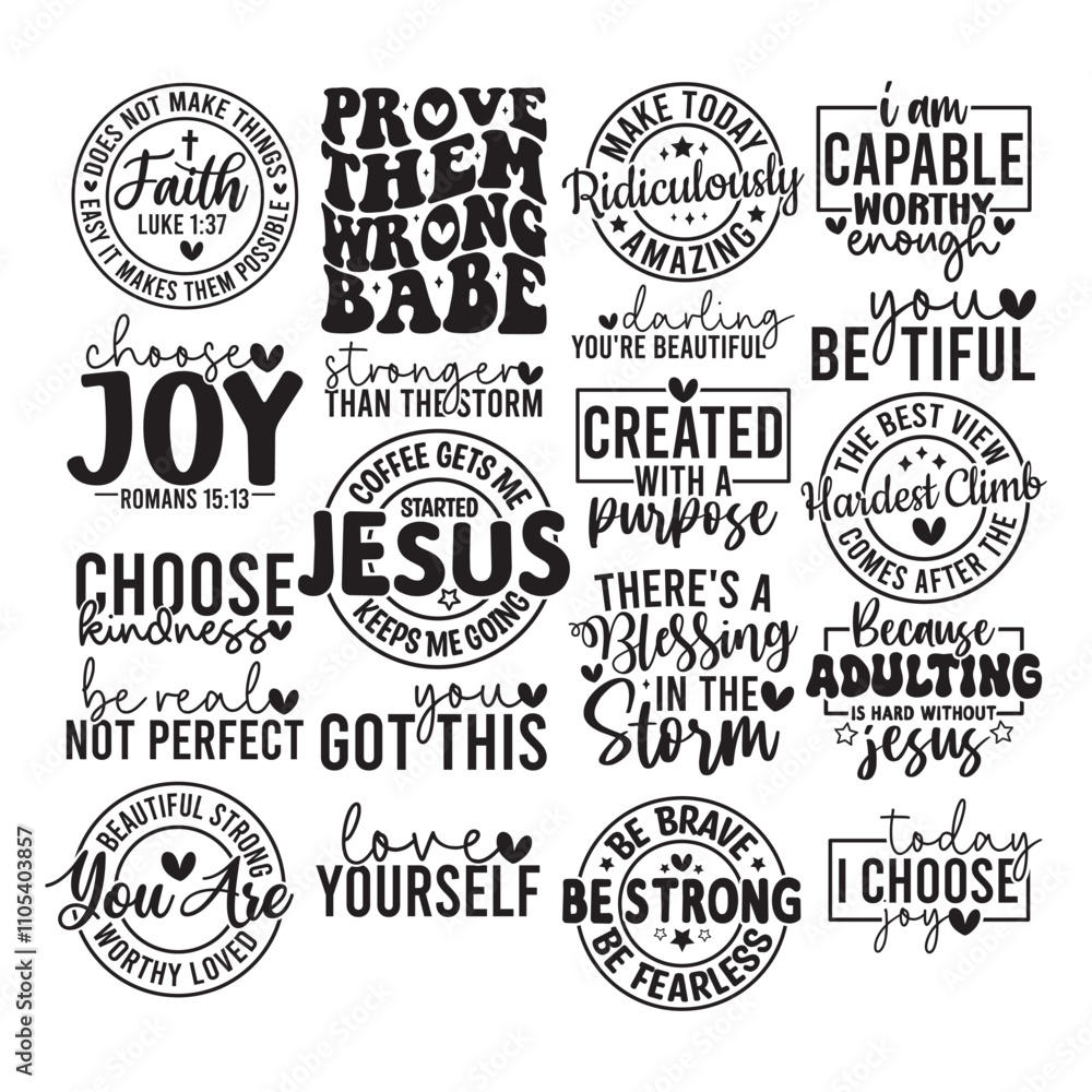 Obraz premium 20 Inspirational SVG Design Bundle