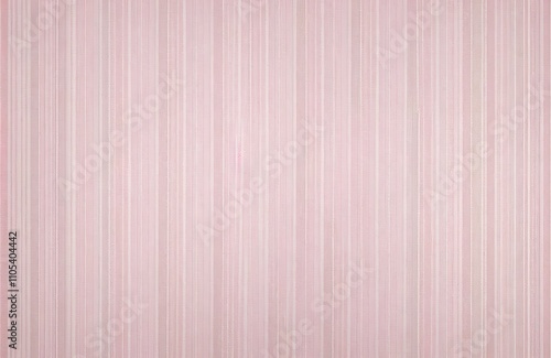 Pink striped background with soft pastel tones.