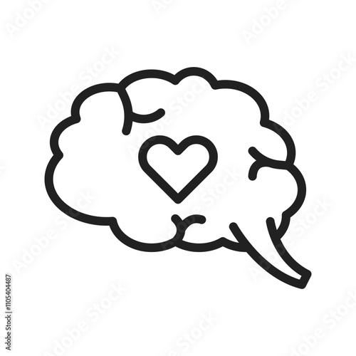 Healthy Mind Icon vector image. Suitable for use on web apps, mobile apps, and print media