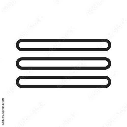 Bars Icon vector image. Suitable for use on web apps, mobile apps, and print media