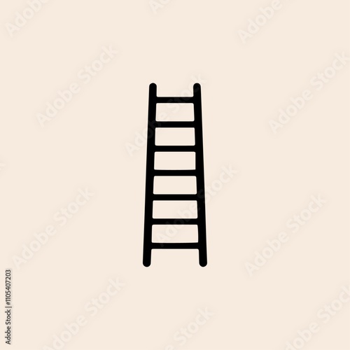 step ladder icon, ladder icon in trendy flat style vector design