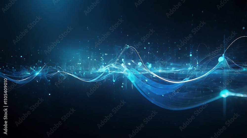 Abstract blue background, technology background, neon light artwork, glowing lines design. Abstract blue background, technology background, neon light artwork, glowing lines design.