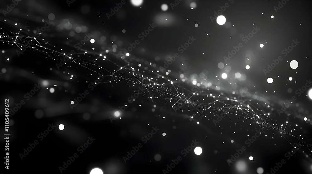 Obraz premium Abstract 3D Background: Network of Light