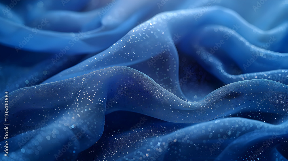 Abstract Blue Fabric Background with Sparkle Abstract Blue Fabric Background with Sparkle