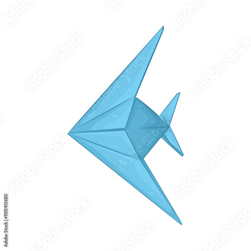 Illustration of origami fish 