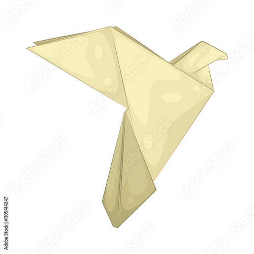 Illustration of origami dove 